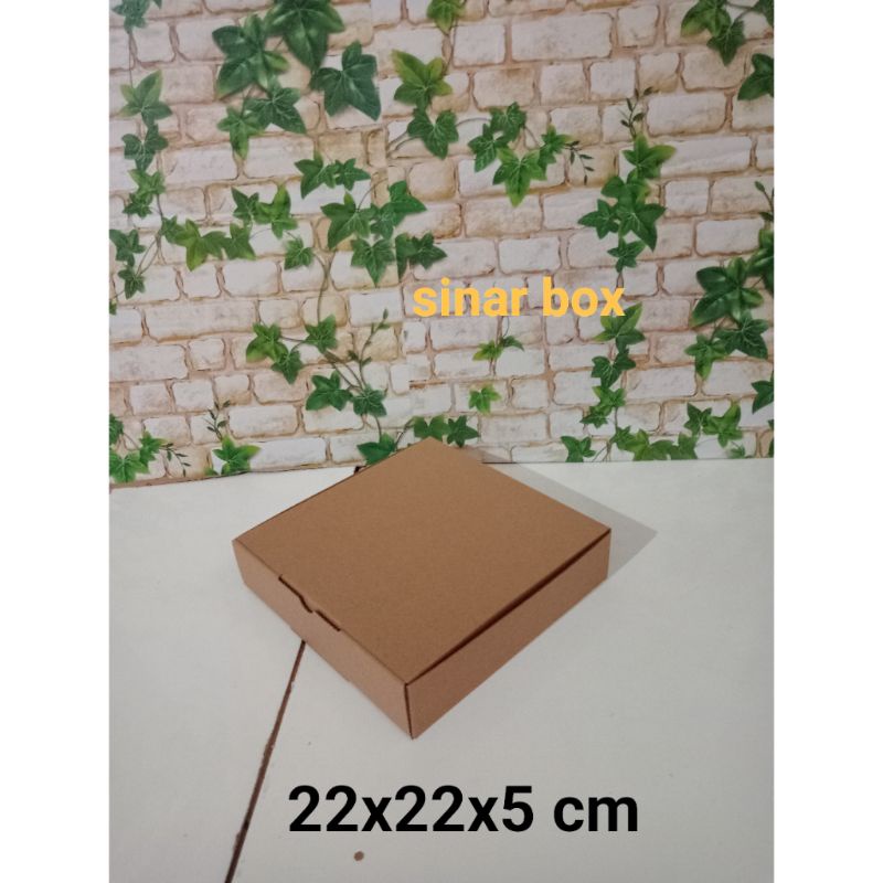 

KARDUS UK. 22x22x5 CM....DIE CUT KARTON BOX UNTUK KOTAK BAJU-AKSESORIS-SOUVENIR DLL MODEL BOX PIZZA