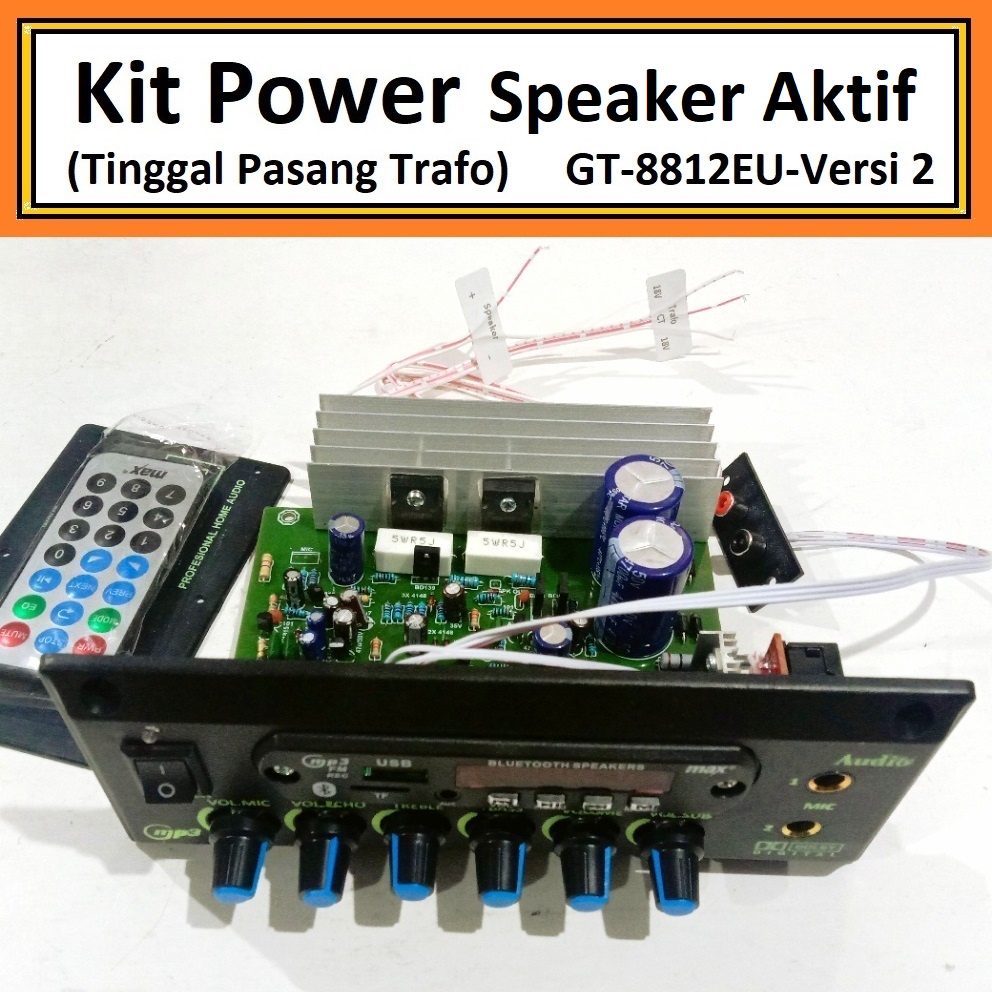 Kit Speaker Aktif Mono Mic Echo Karaoke plus Bluetooth GT-81012EU