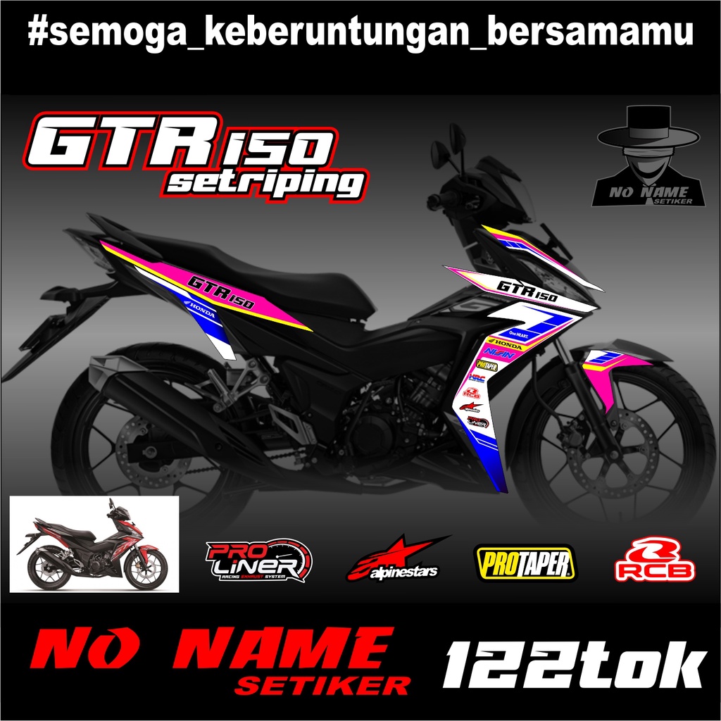 Striping Honda GTR 150 (122tok) Stiker Striping Variasi Supra GTR 150