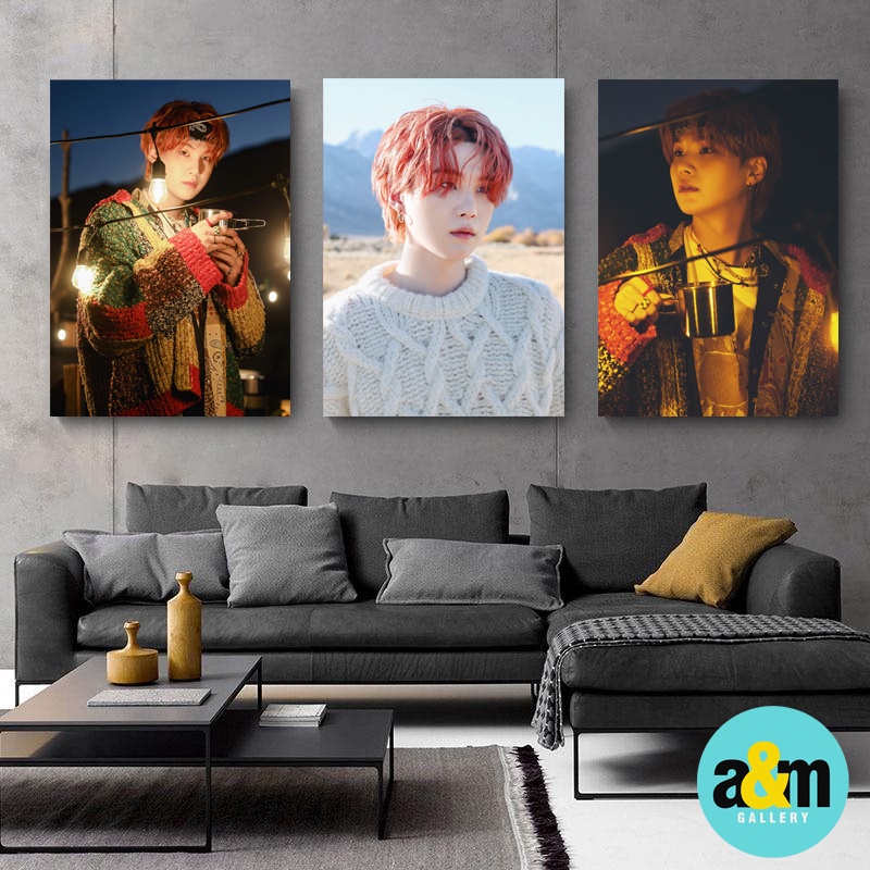 Poster Kayu SUGA BTS Wholly or Whole me Edition I Hiasan Dinding Dekorasi Kamar I Poster Kayu K-POP Dekorasi Kamar - A&amp;M