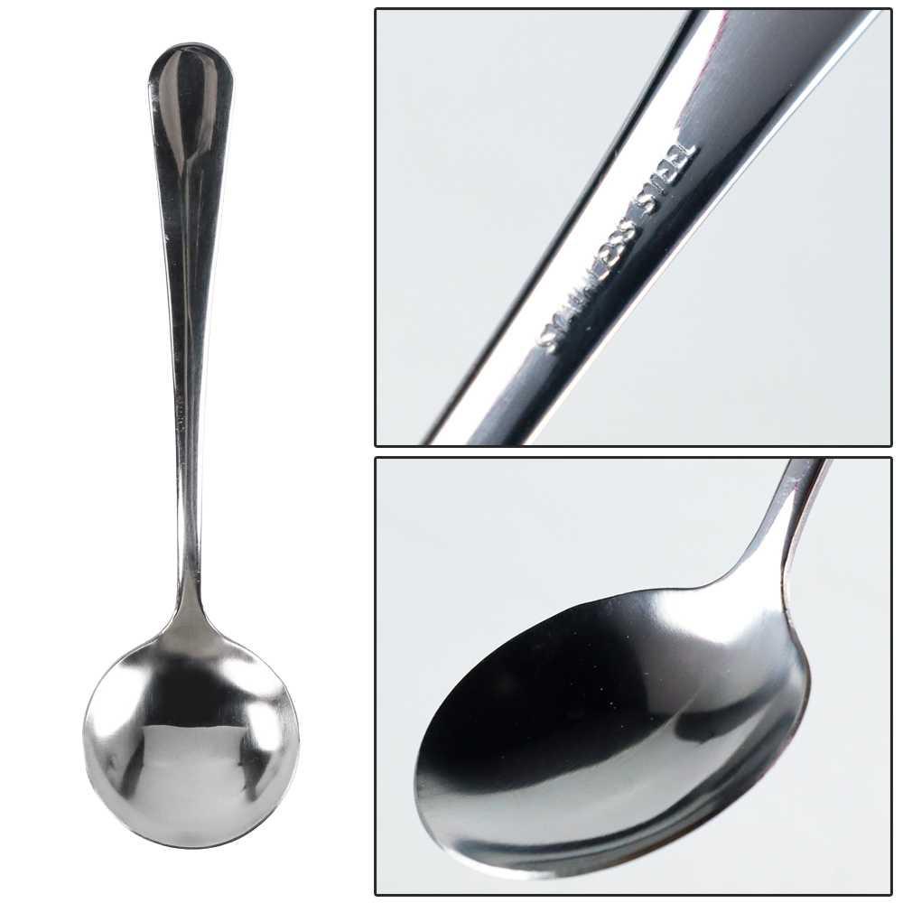 Sendok Makan Soup Spoon Round Stainless Steel Long Handle 19 x4.8 cm - 401SM - Silver