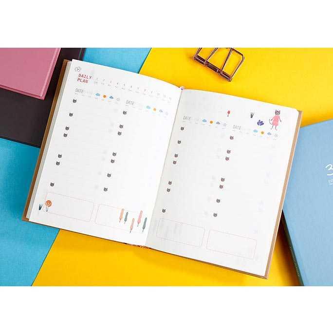 Buku Diary 365 Hari Hardcover Agenda Planner Book - DDT-4083