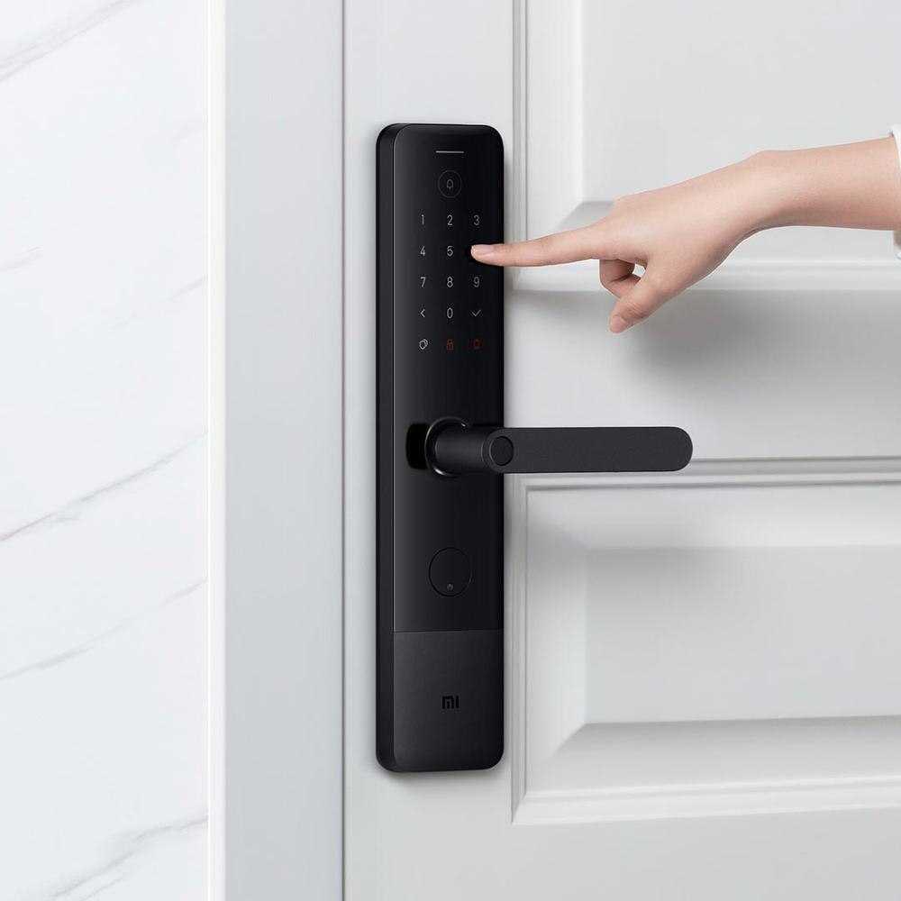 Xiaomi Smart Door Lock E Bluetooth Password Fingerprint Right Hand - XMZNMS04LM - Black