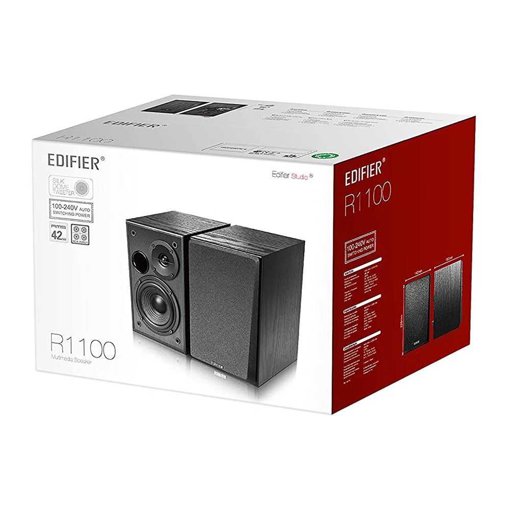 Edifier Bookshelf Active Stereo Speaker 2.0 - R1100 - Black