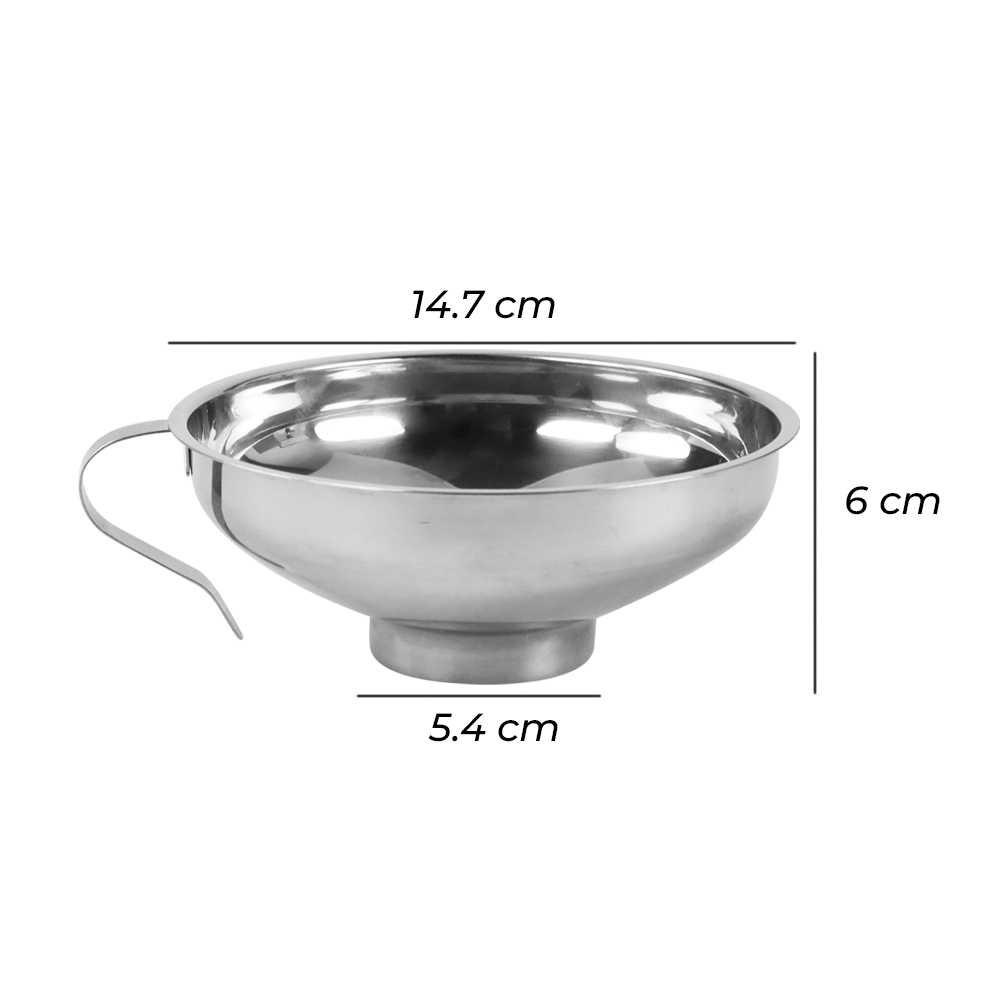 Corong Bumbu Makanan Wide Mouth Funnel - A15 - Silver