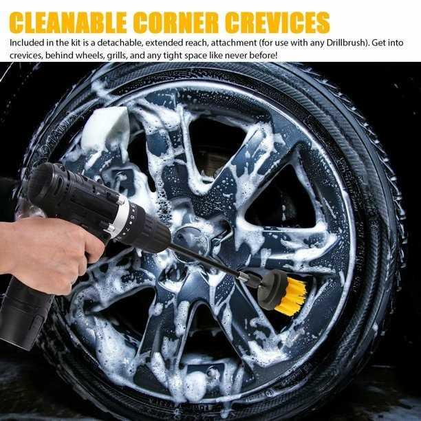 Kepala Sikat Pembersih Car Polisher Bathroom Kit 5 PCS - UT2 - Yellow