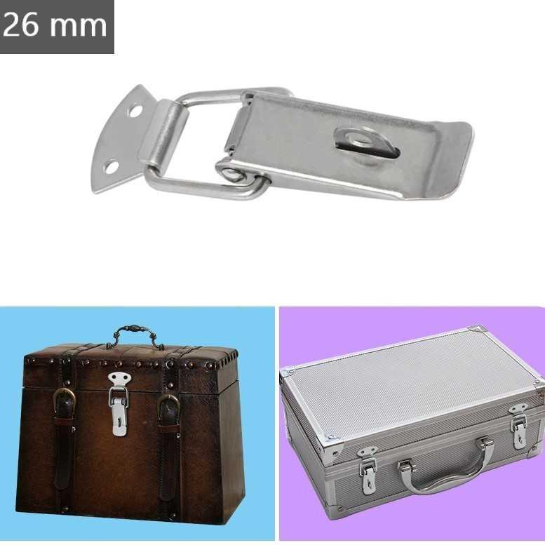 Kunci Peti Pengait Spring Loaded Buckle Lock Stainless Steel - J107 - Silver