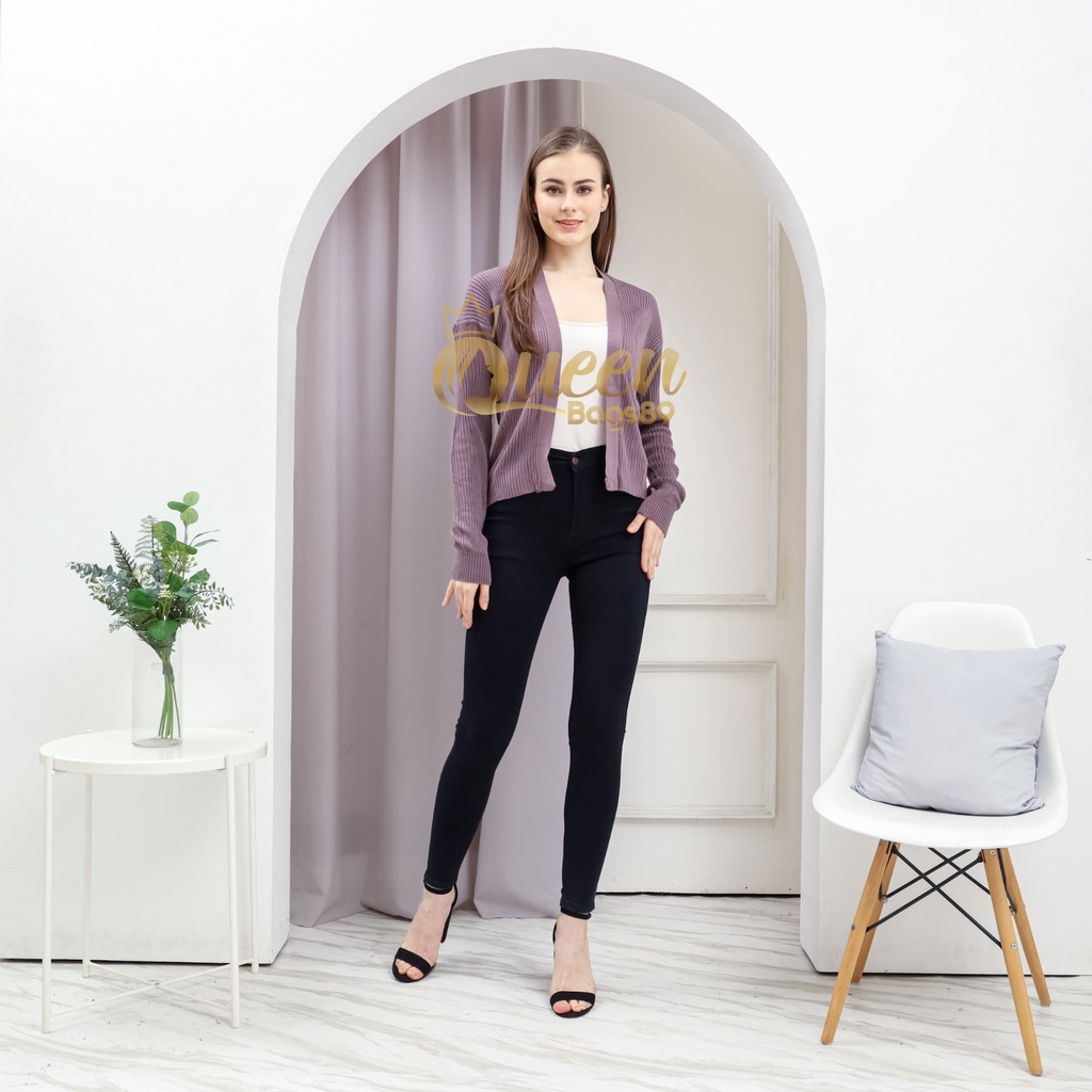 Queenbags89 baju outfit cewek baju atasan wanita baju Rajut Cardy Outer