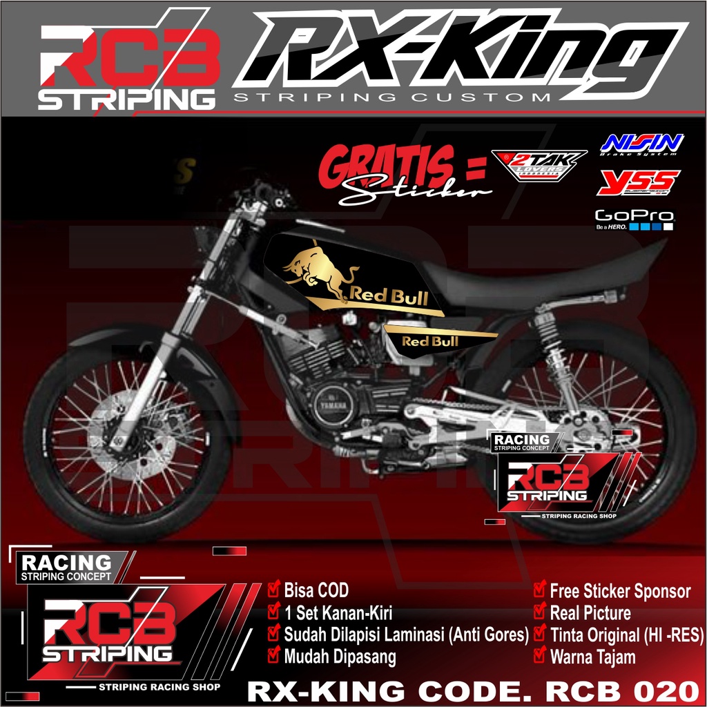 (COD) STRIPING MOTOR RX KING - STICKER STRIPING VARIASI LIST MOTOR YAMAHA RX KING - . CODE RCB 020