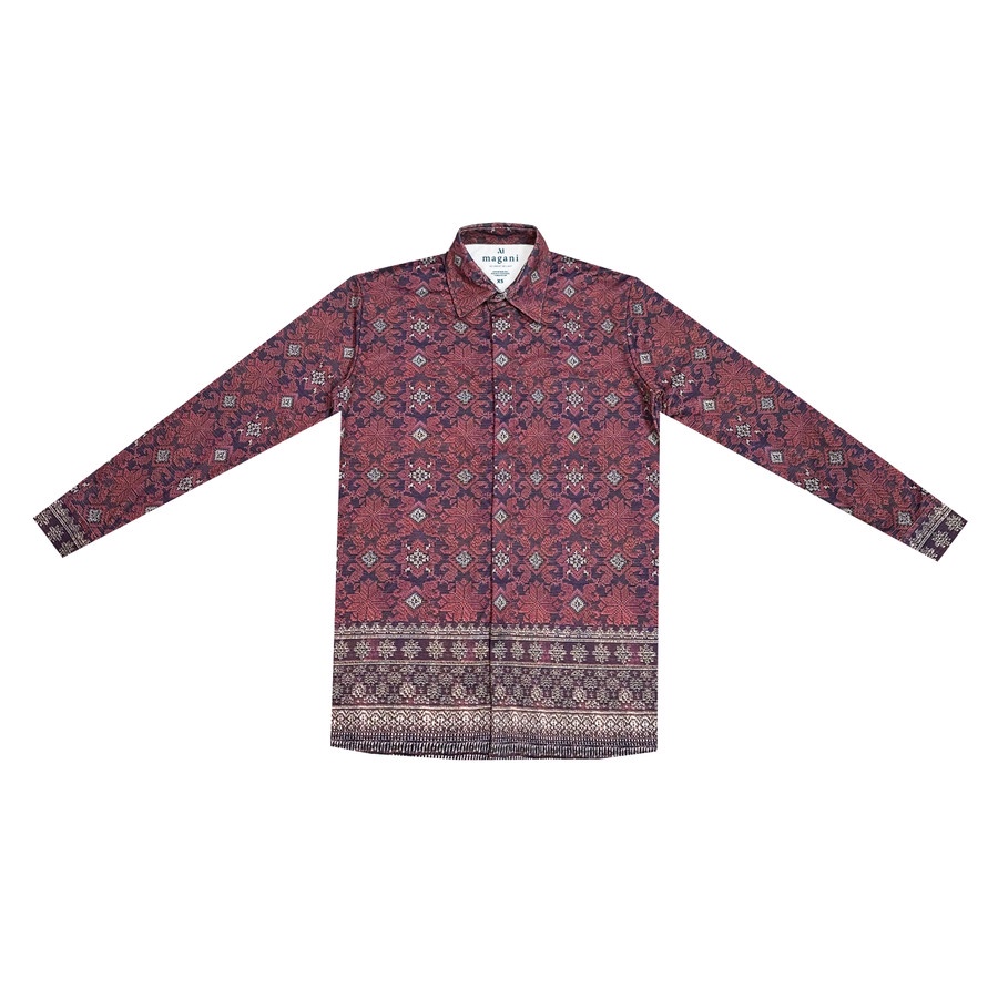 MAGANI Nosweat Ruby Songket - Kemeja Batik Lengan Panjang