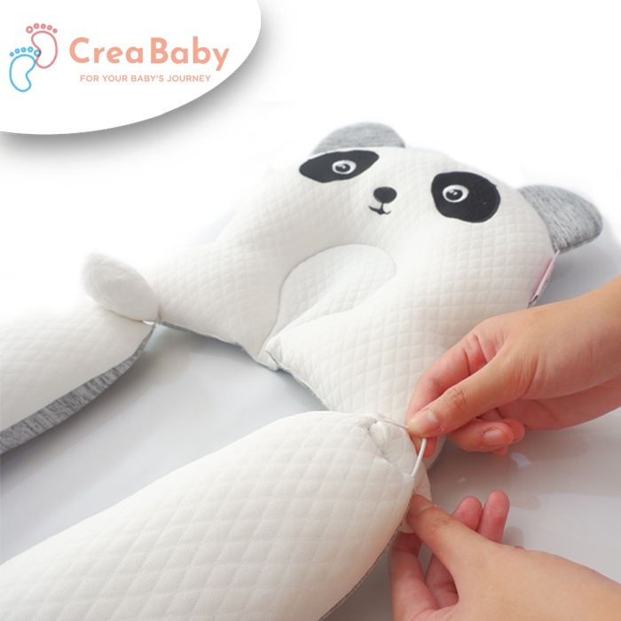 Crea Baby Sleep Positioner | Bantal Bayi Anti Kaget | Bantal Anti Peang | Bantal Guling Bayi