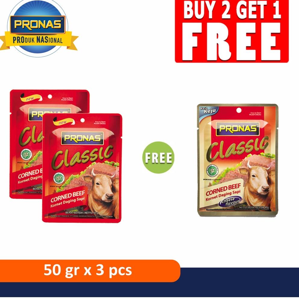 

11.11 SALE PRONAS Kornet Sapi Sachet 50g (2pc) Free Kornet Sachet Keju 50 g (1pc)