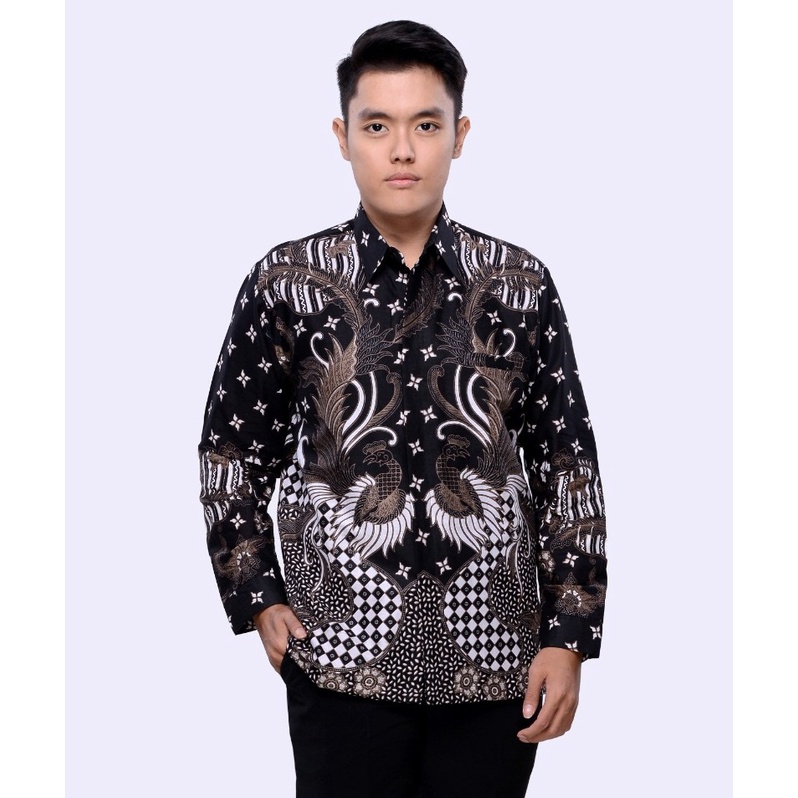 Kemeja Hem Baju Seragam Pria Batik Lengan Panjang 2776 Jumbo Big Size XXL
