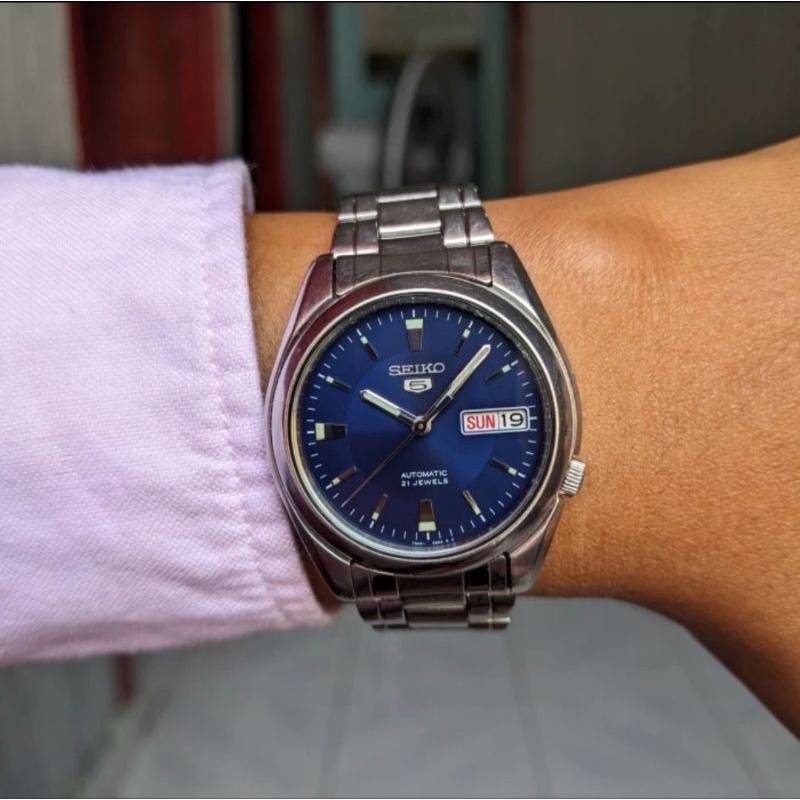 Jam Pria Jam Bekas Seiko 5 Automatic SunBurst Dial Original