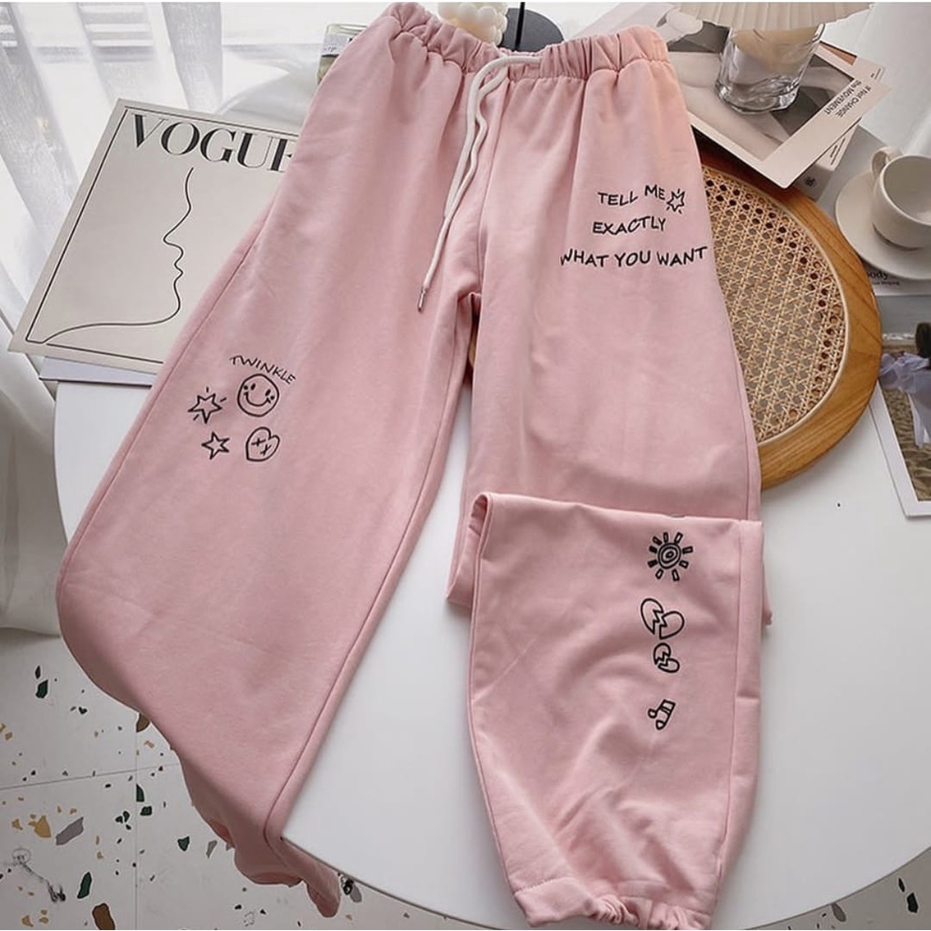 TWINKLE JOGGER CELANA PANJANG WANITA SPORTY - CELANA KULOT WANITA