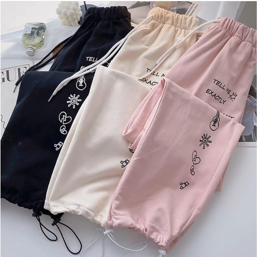 TWINKLE JOGGER CELANA PANJANG WANITA SPORTY - CELANA KULOT WANITA