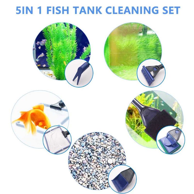 Grobal Alat Pembersih Akuarium Set 5 in 1 Cleaning Brush - FPD-51