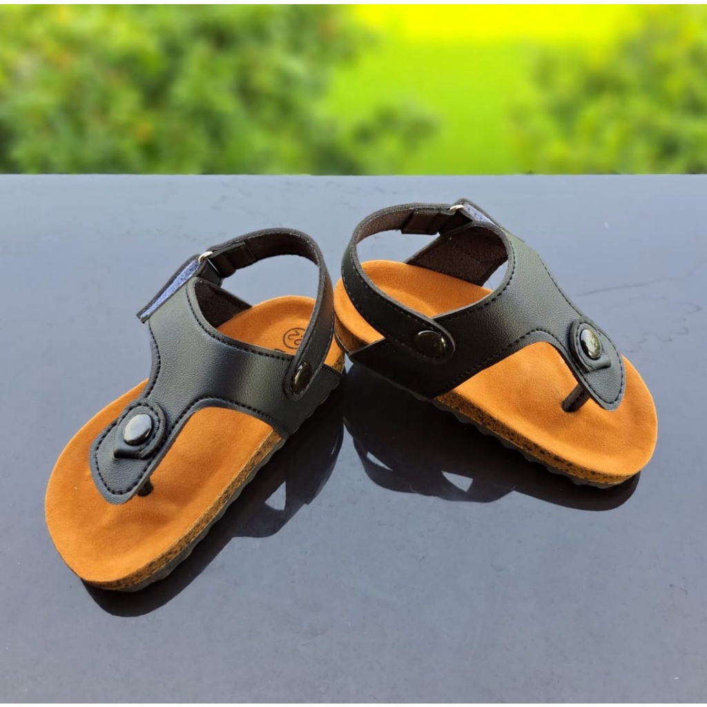 VINANDOZ SP06 Sandal Puyuh Anak Unisex Motif Japit Umur 1 2 3 tahun - Bahan Kulit Sintesis - Anti Slip