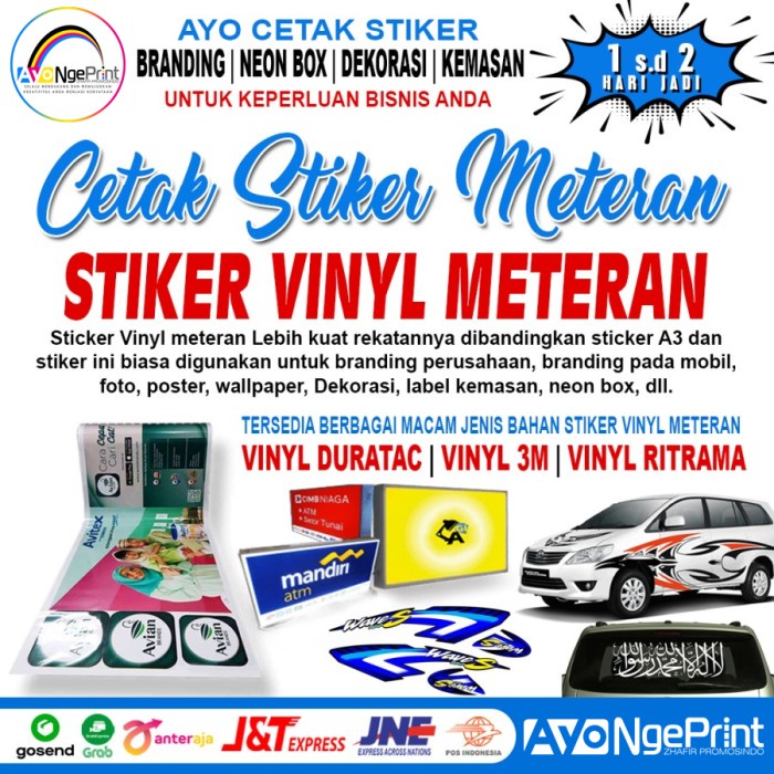 

Terlaris Cetak Stiker Vinyl Meteran Ritrama 3M Duratac - Branding Neon Box