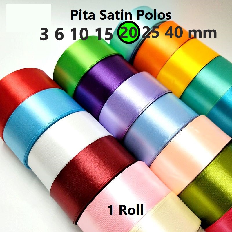 Pita Satin Polos 20mm Harga/Roll