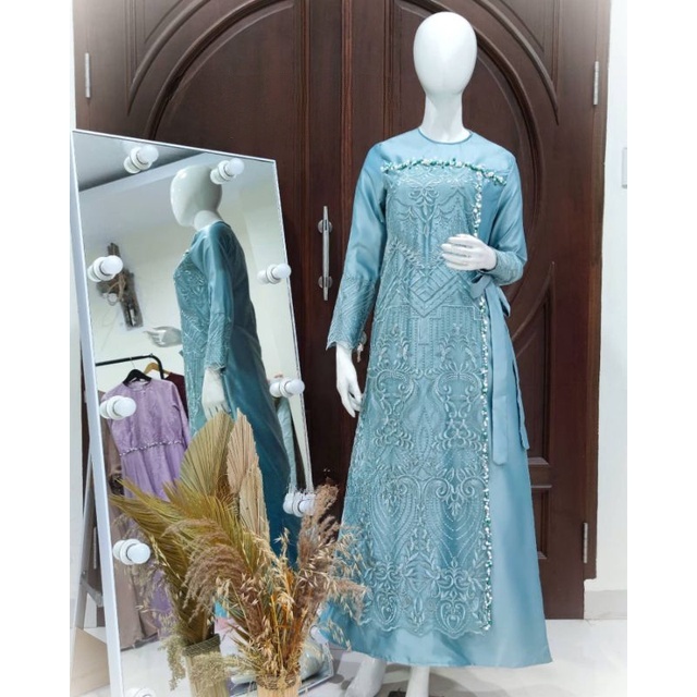 GEISHA DRESS brokat remaja / baju pesta / gamis kondangan / lamaran / wisuda / bridesmaids tersedia ukuran kecil hingga jumbo