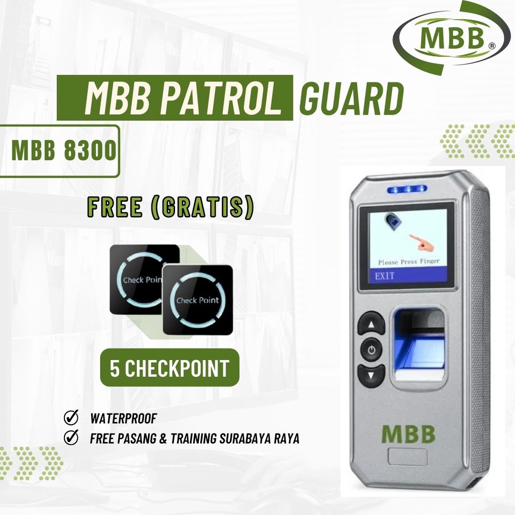 PATROL GUARD - Alat Mesin Patroli Keamanan Mesin absensi petugas Security - MBB 8300