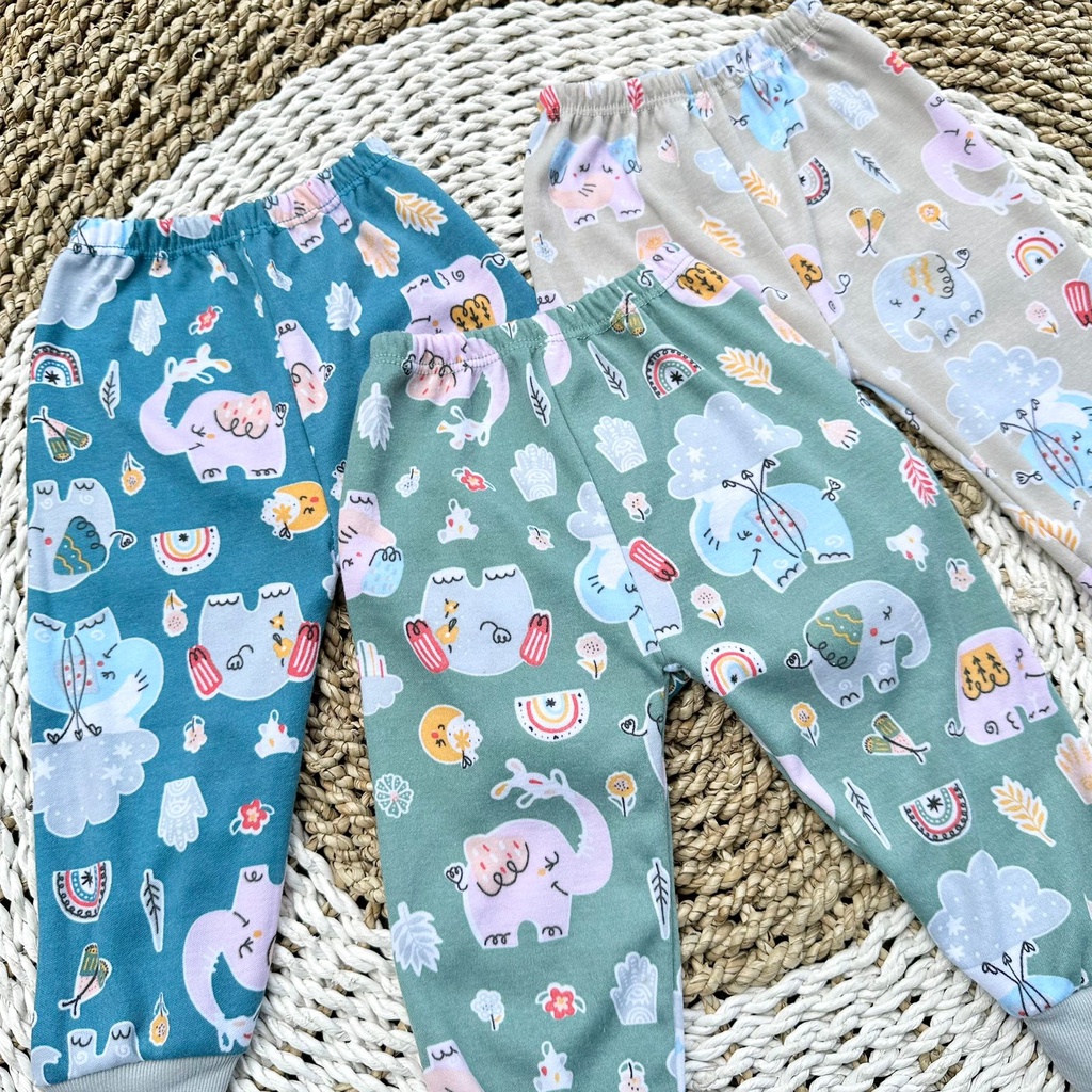 3 PCS Celana Panjang Celana Bayi Bawahan Bayi Celana newborn Hadiah Lahiran Bayi ASYAM BABY