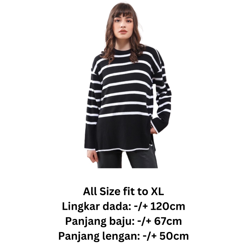 LESKA Haru Sweater Rajut Oversize Wanita