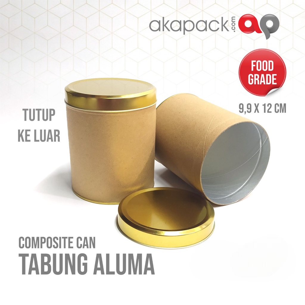 Tabung Composite Can 9,9x12 | Tabung Aluma | Tabung Karton Laminasi Foodgrade