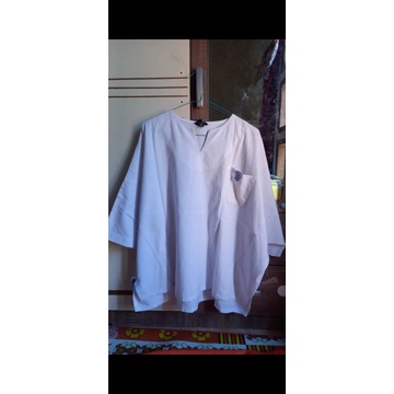PL Blouse putih, atasan wanita oversize (Preloved)