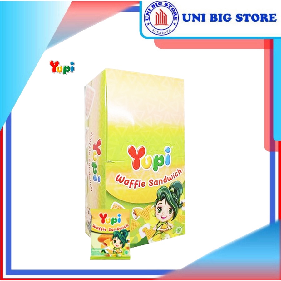 

Yupi Permen Jelly Candy Gummy WAFFLE SANDWICH 12 pcs BOX