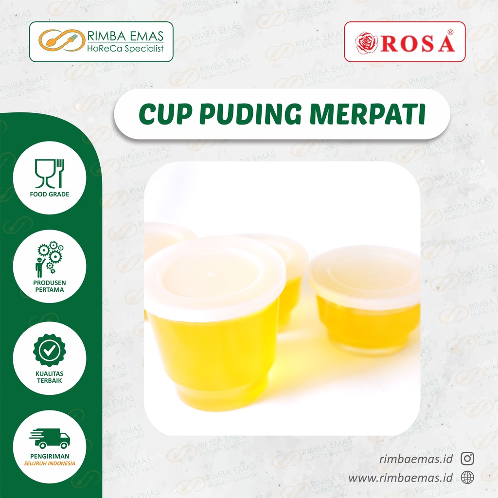 CUP PUDING MERPATI (CUP PLASTIK / GELAS PLASTIK / CUP PUDING PLASTIK / CUP MERPATI / THINWALL 100 ML