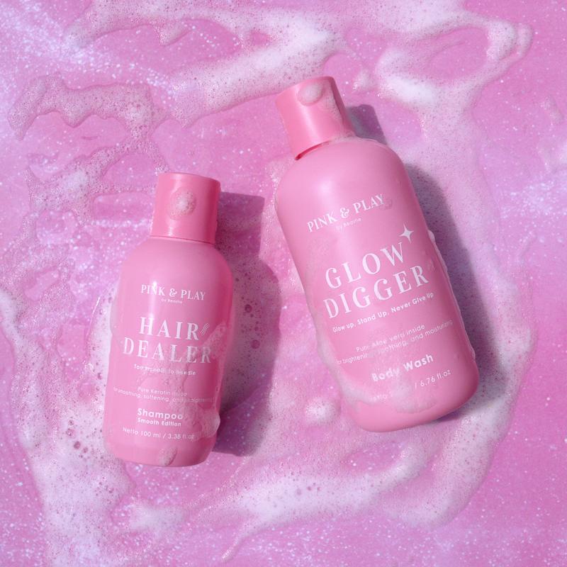 BELI 2 bonus 1 sampo Pelurus Rambut Keratin Hair Dealer - Pink &amp; Play