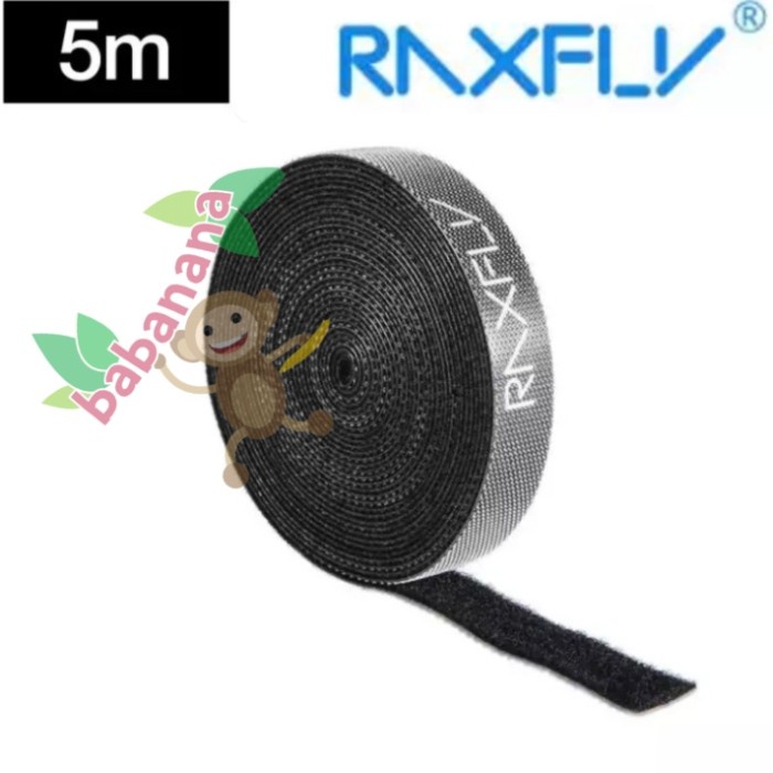 

Terlaris Cord Raxfly 5M Pengikat Kabel Velcro Cable Manajemen Perekat Perapih Cord