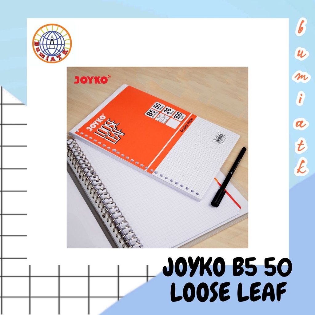 

LOOSE LEAF KOTAK B5 50 MATEMATIKA GRID ISI 50 LEMBAR JOYKO