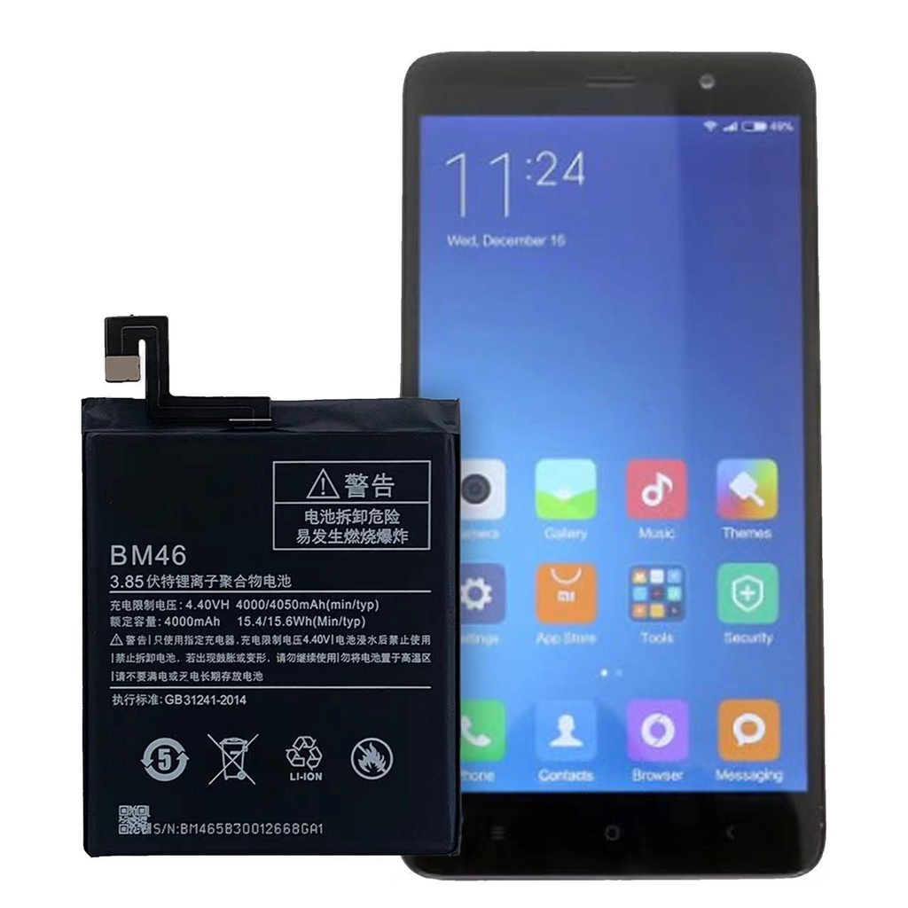 Baterai Asli Xiaomi Redmi Note 3 Baterai BM46