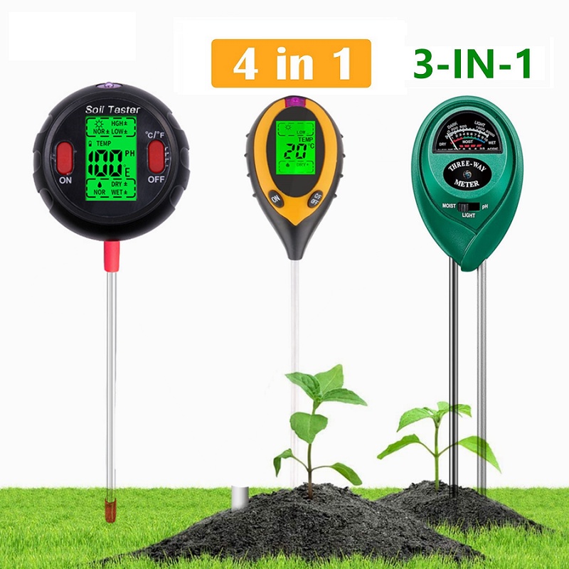 Mediatech Soil meter 4 in 1 Soil Moisture Tester (pH, Moisture, Light) - pH Meter Tanah