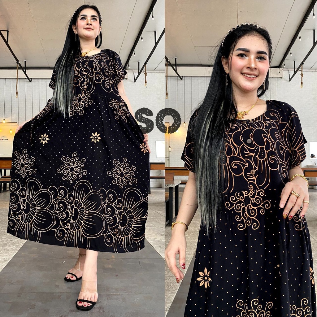 dress ibu hamil terbaru 2023//daster jumbo wanita bb 80kg//daster ibu menyusui kekinian//dress jumbo busui motif kekinian viral