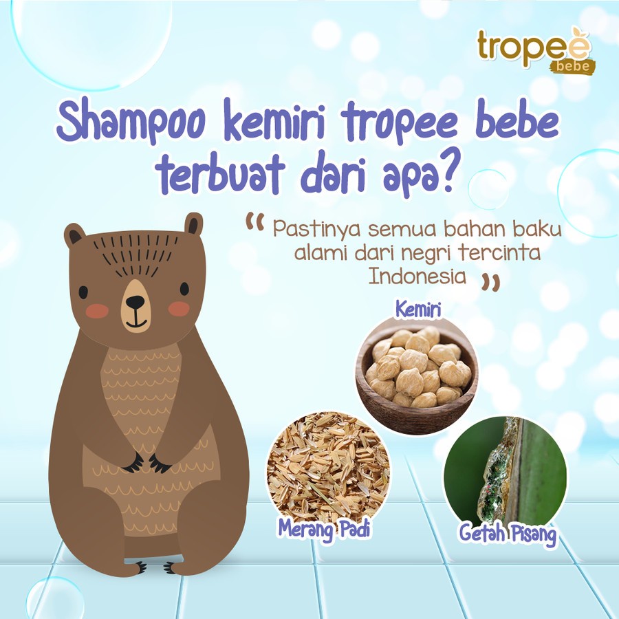 Tropee Bebe Shampo Kemiri (Candlenut Shampoo) Refill 500ml