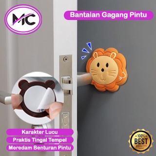 Bantalan Pelindung Gagang Pintu Karakter Lucu Ganjal Pintu Peredam Suara Pintu Penahan Benturan Pintu