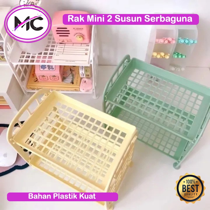 Rak Plastik MIni 2 Susun Rak Meja Serbaguna Rak Dapur Kamar Mandi Make Up