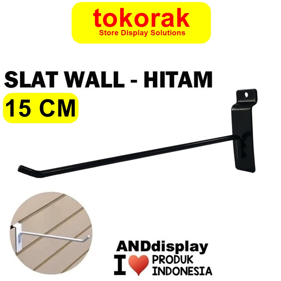 SLAT WALL 15 CM TEBAL CANTOLAN DISPLAY HOOK / GANTUNGAN AKSESORIS