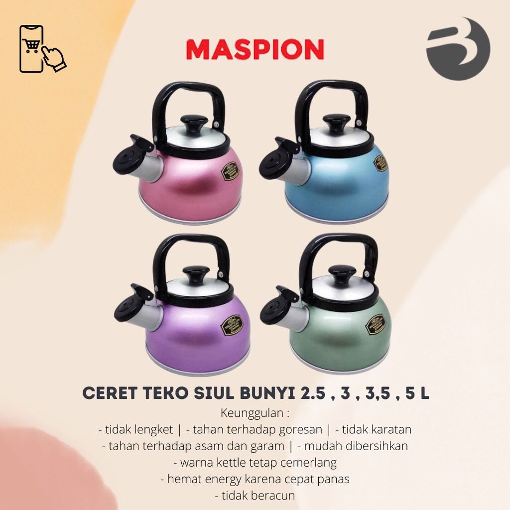 Maspion Teko Bunyi Rigoletto Summer 5Liter