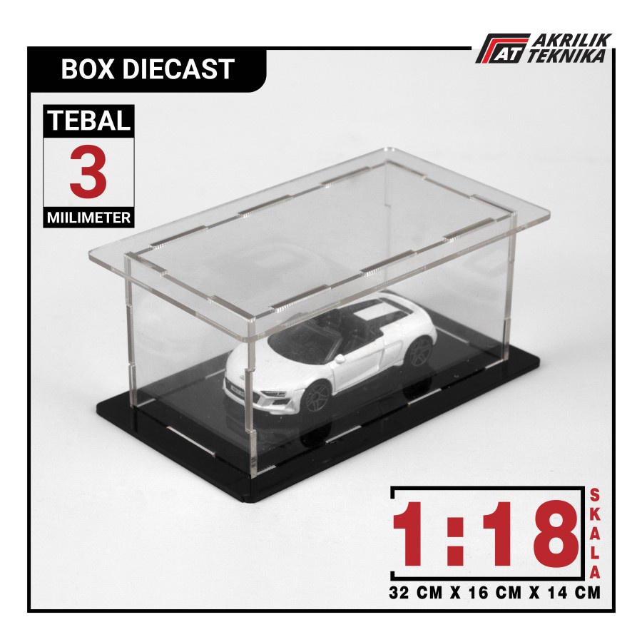 BOX DISPLAY / DIECAST AKRILIK SKALA 1: 18 (32X16X14) CM