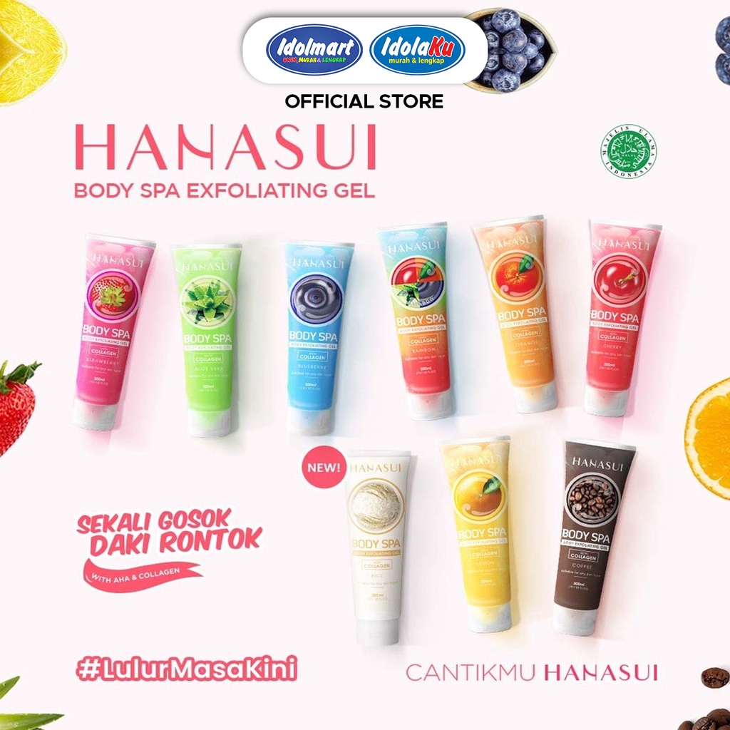 IDOLMART Hanasui Body Spa Exfoliating Gel With Collagen Surabaya