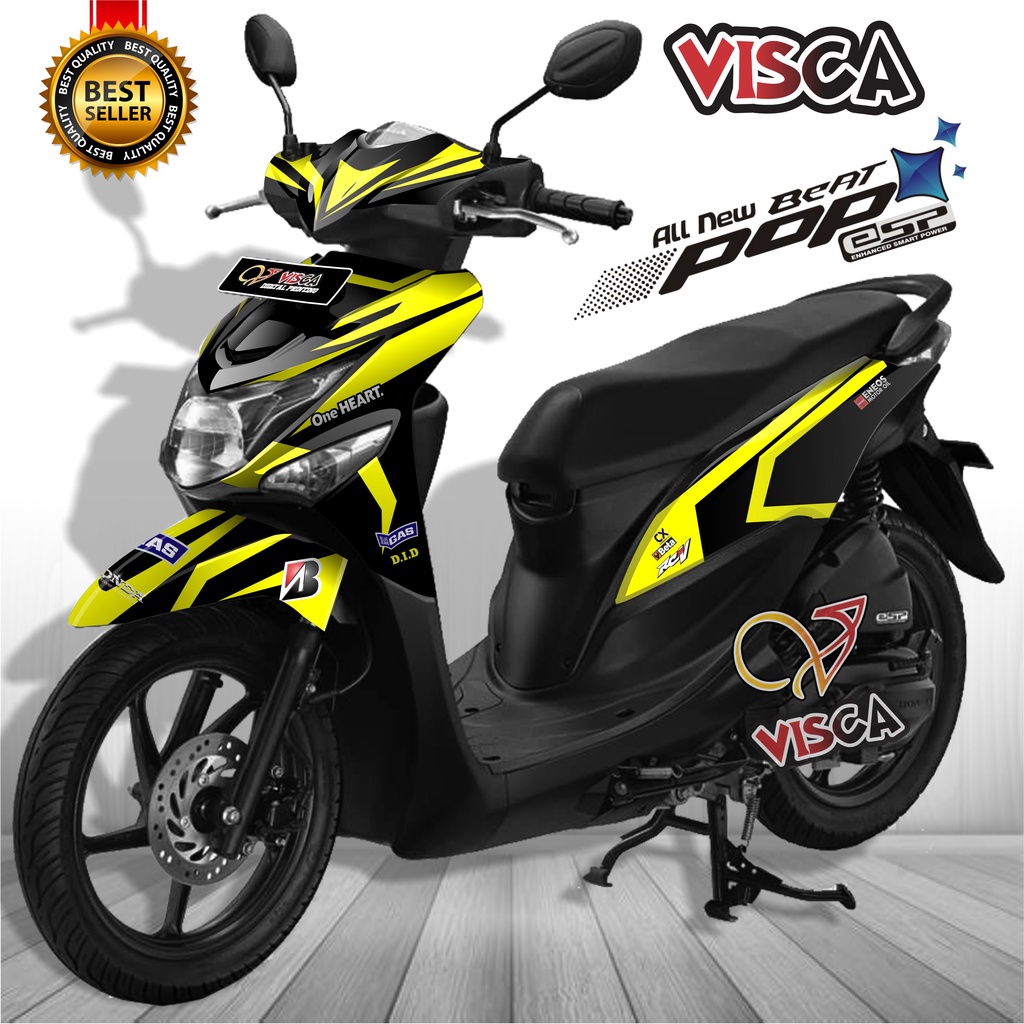 Decal Beat Pop Full Body Stiker Beat Pop Variasi Full Body Striping Beat Pop Variasi Racing