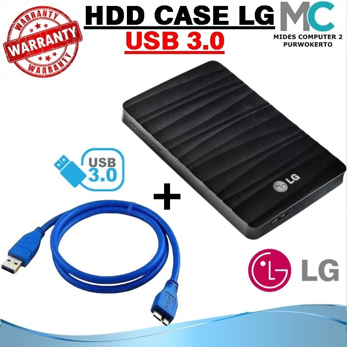 Casing External LG Hdd Hardisk Laptop 2.5 Original usb 3.0 Bonus Kabel