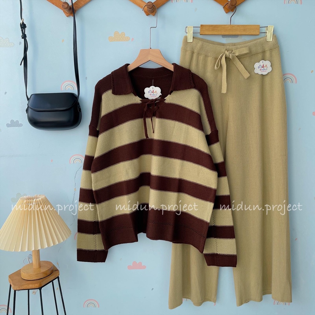 AYUKA CROP KNIT | ATASAN RAJUT KOREA