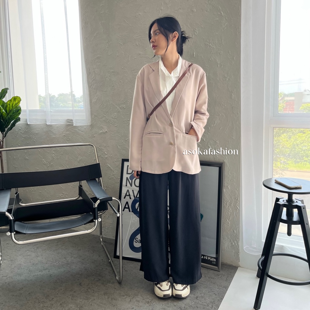 ASOKA Elanor Blazer 332 - Korean Blazer Wanita - Outer Blazer - Blazer Kerja