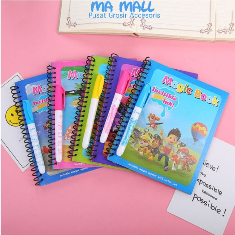 

Magic Book Invisible Ink Buku Gambar Buku Mewarnai Magic water Coloring Book Mainan Edukasi Anak B5